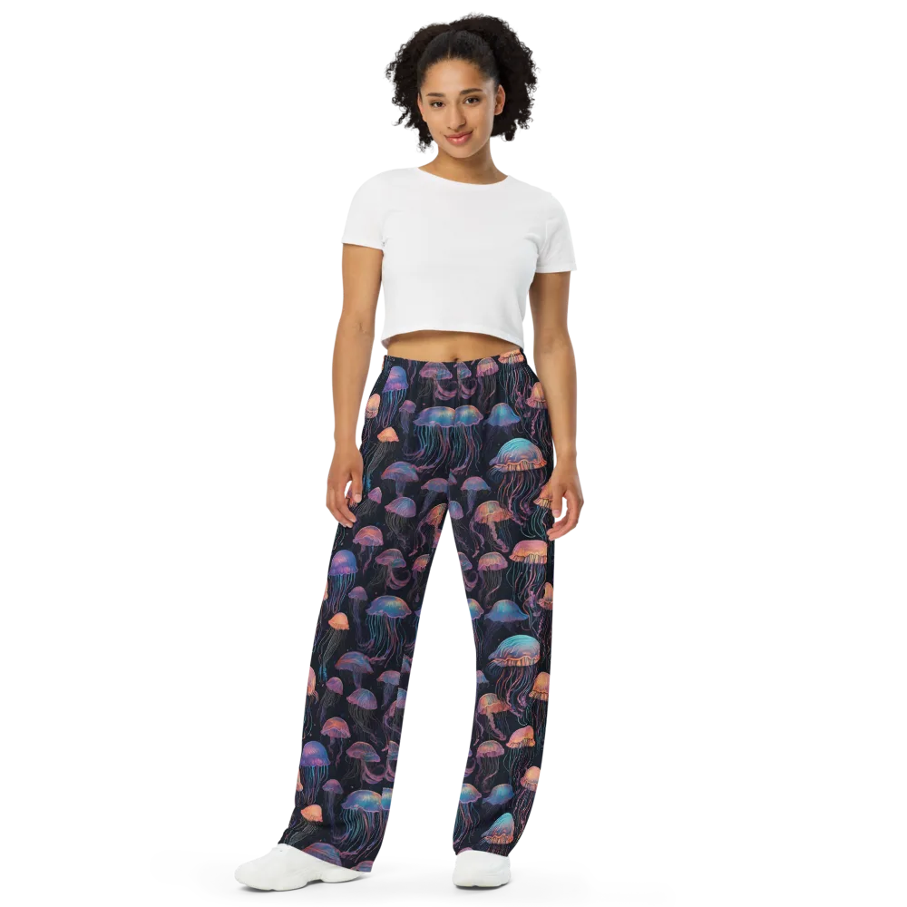 Luminous Medusa on Wide-Leg Pants — Front
