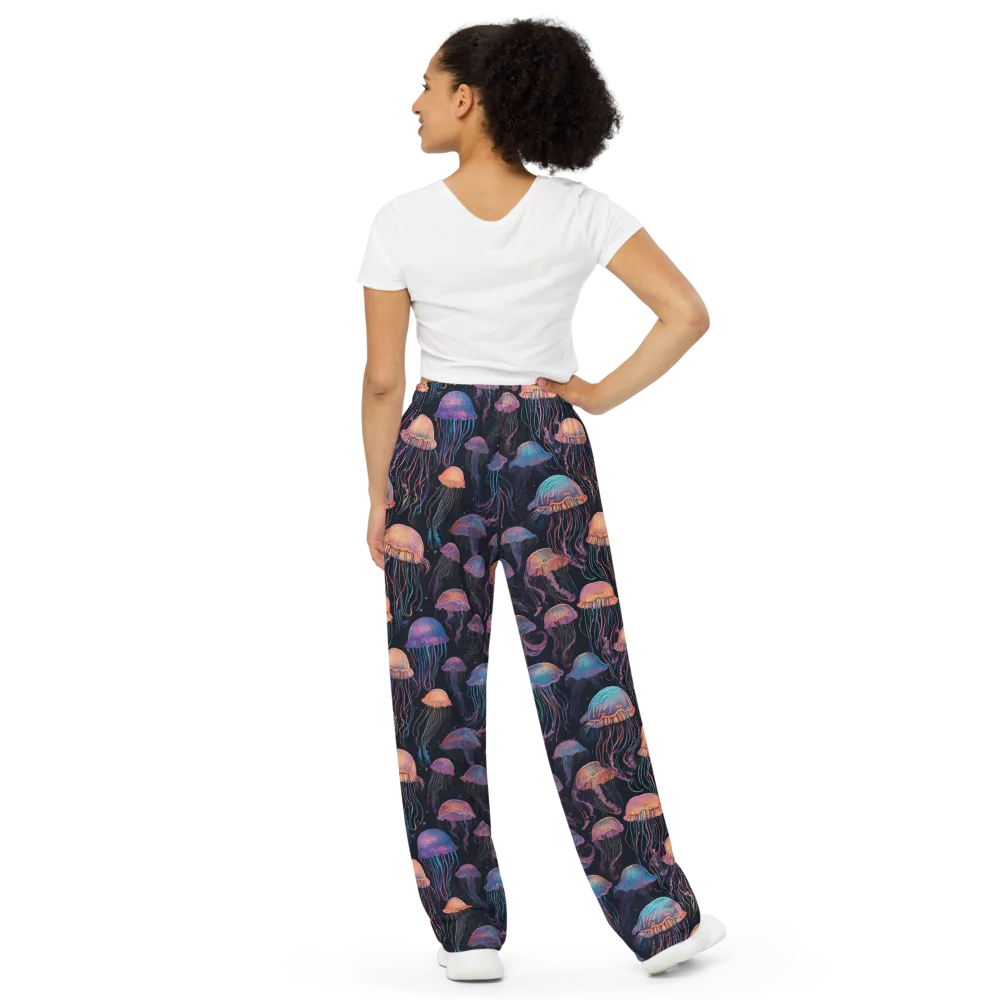 Luminous Medusa on Wide-Leg Pants — Back