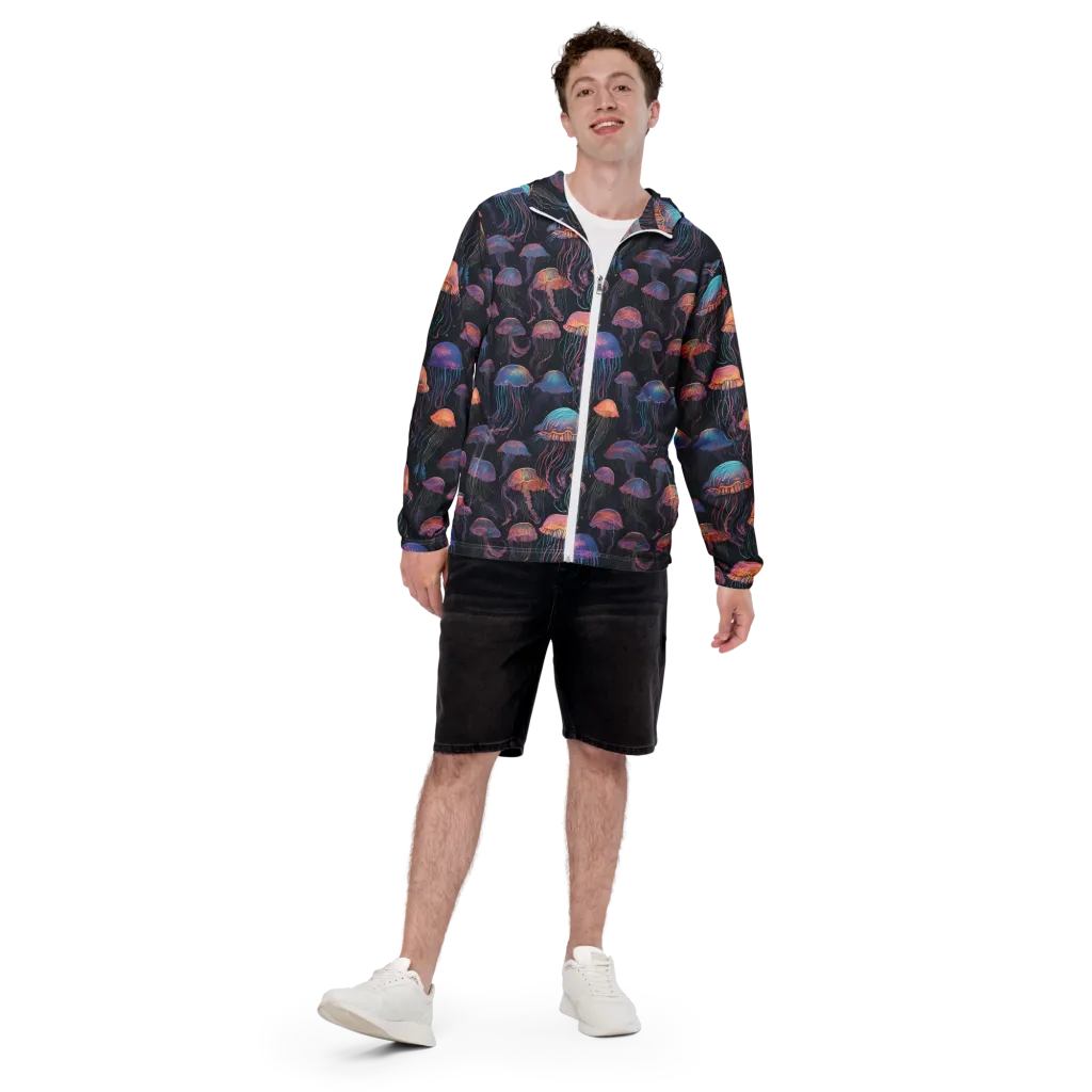 Luminous Medusa on Men's Windbreaker — Front
