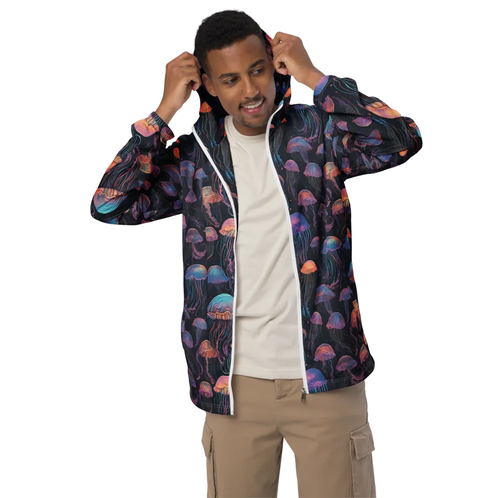 Luminous Medusa on Men's Windbreaker — Front