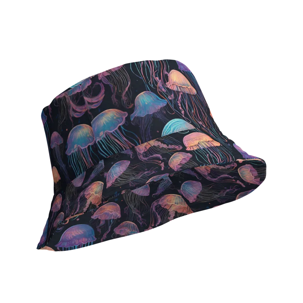 Luminous Medusa on Reversible Bucket Hat — Product details Outside