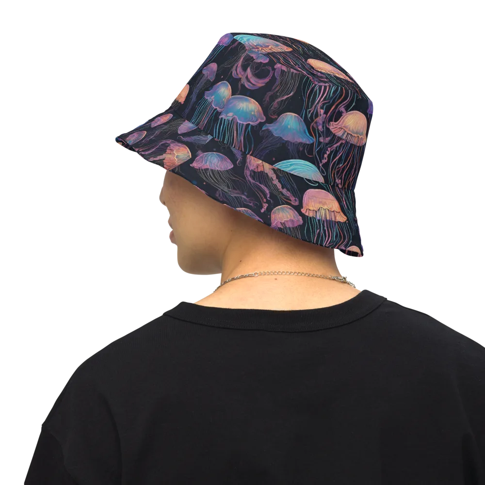 Luminous Medusa on Reversible Bucket Hat — Back Inside