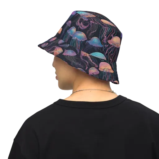 Luminous Medusa on a Reversible Bucket Hat