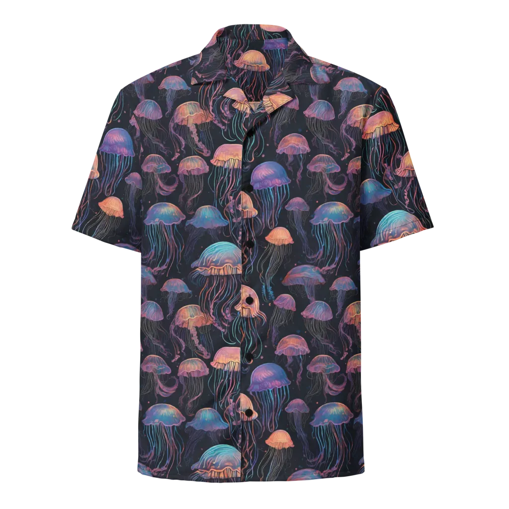 Luminous Medusa on Button Shirt — Front