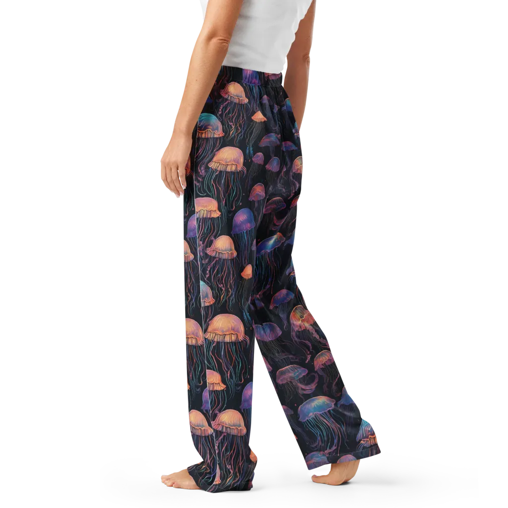 Luminous Medusa on Women's Pajama Pants — Left