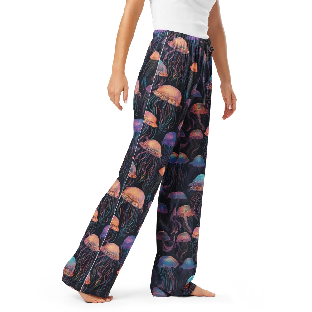Luminous Medusa on Women's Pajama Pants — Right Front