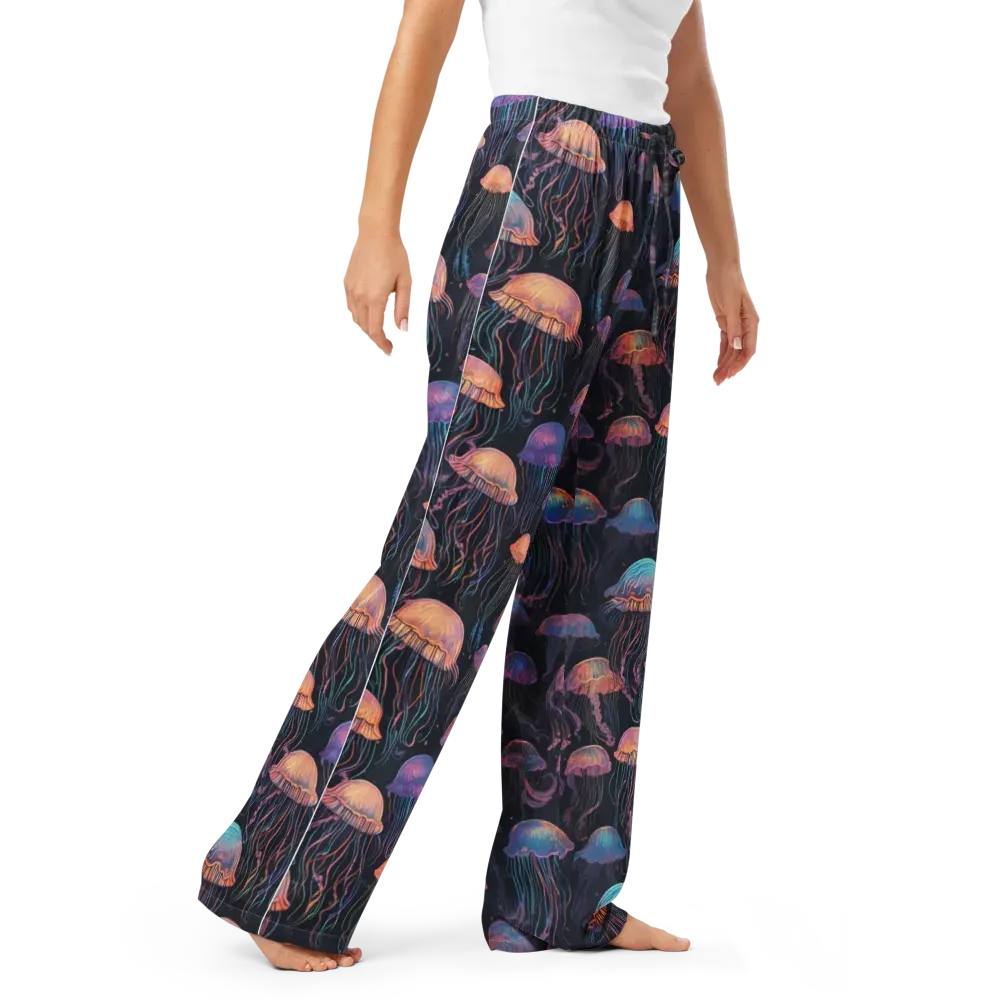 Luminous Medusa on Women's Pajama Pants — Right Front