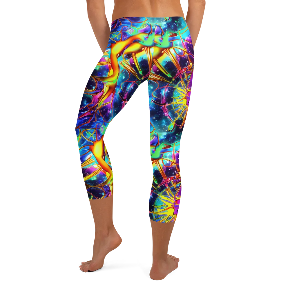 Starfire Circuit on Capri Leggings — Back