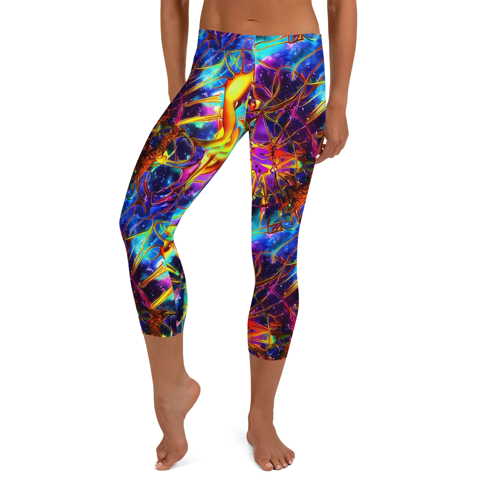 Starfire Circuit on Capri Leggings — Front