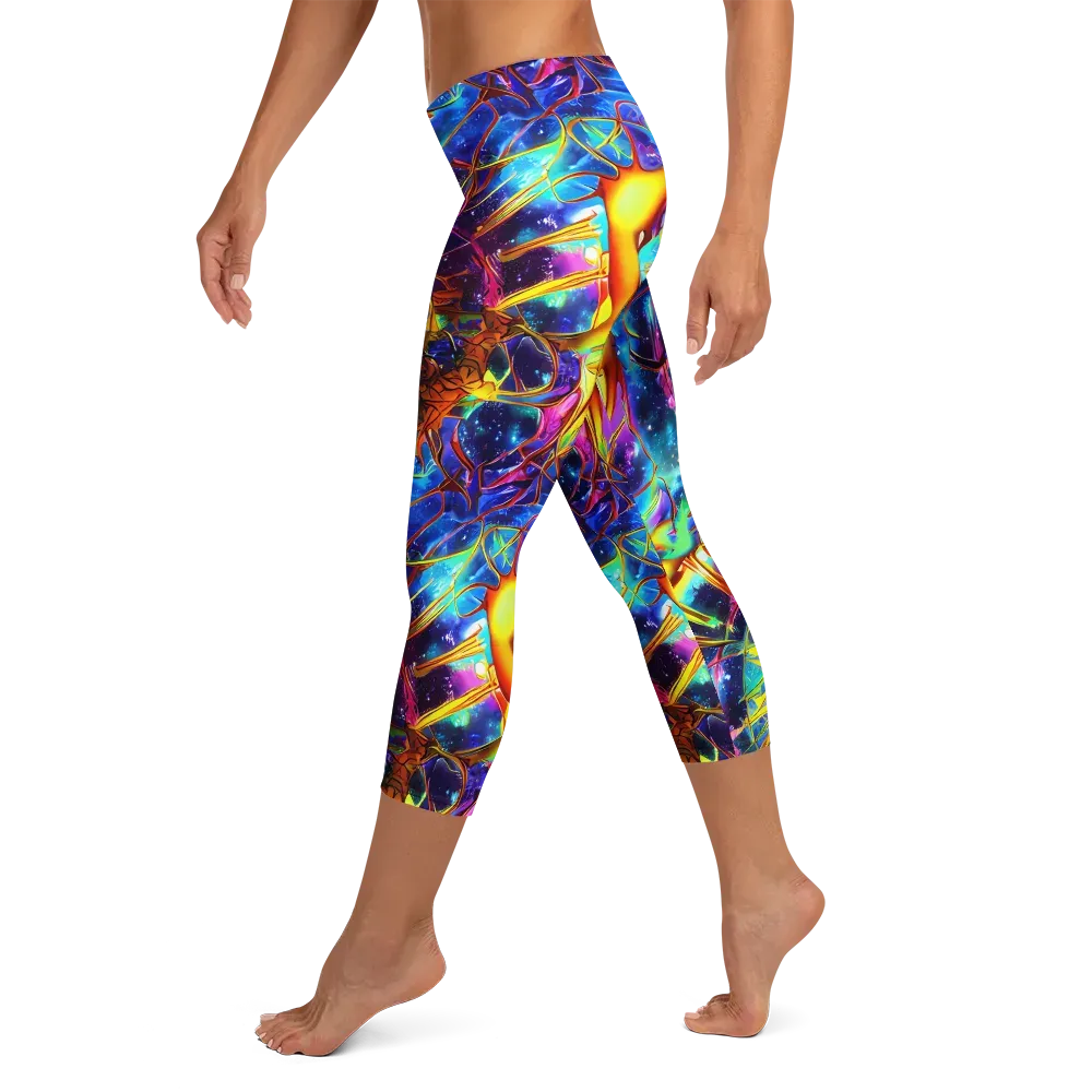 Starfire Circuit on Capri Leggings — Left