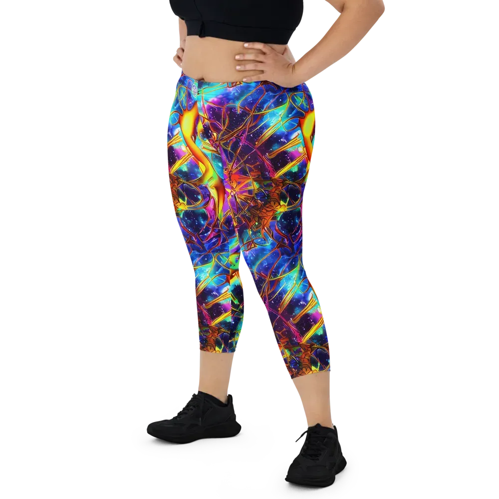 Starfire Circuit on Capri Leggings — Front
