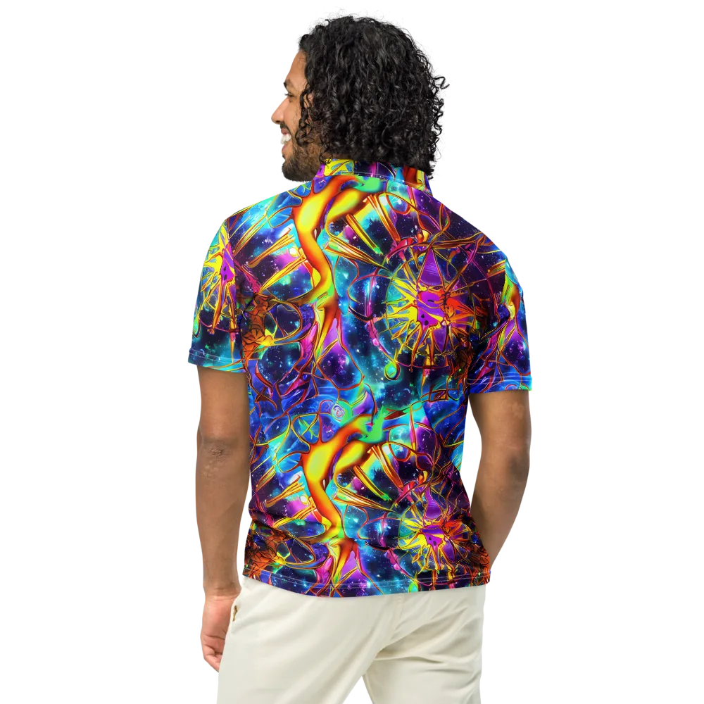 Starfire Circuit on Men's Slim Fit Polo Shirt — Back