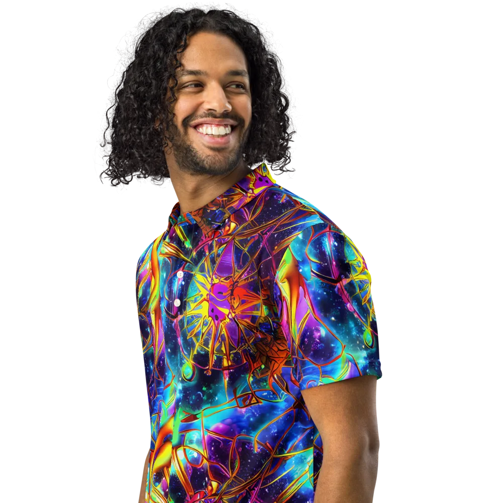 Starfire Circuit on Men's Slim Fit Polo Shirt — Left Front