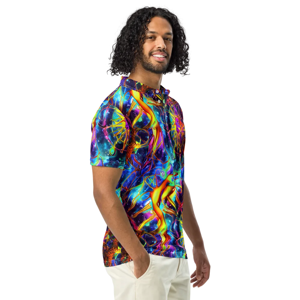Starfire Circuit on Men's Slim Fit Polo Shirt — Right Front