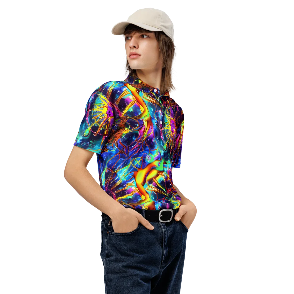 Starfire Circuit on Men's Slim Fit Polo Shirt — Right Front