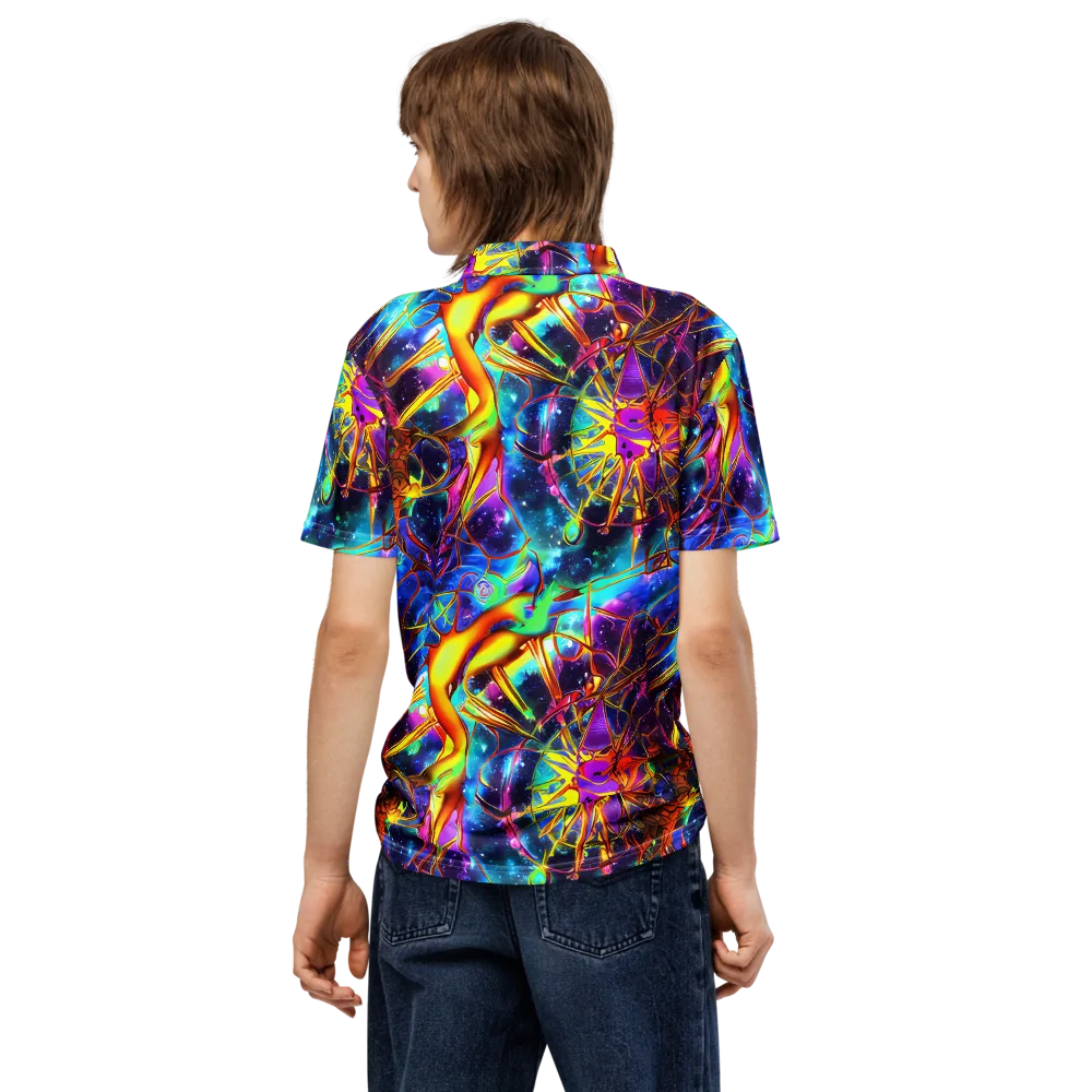 Starfire Circuit on Men's Slim Fit Polo Shirt — Back