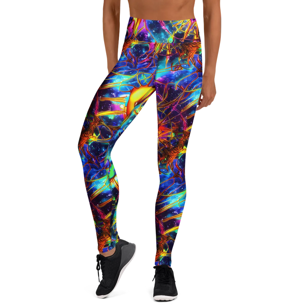 Starfire Circuit on Yoga Leggings — Front