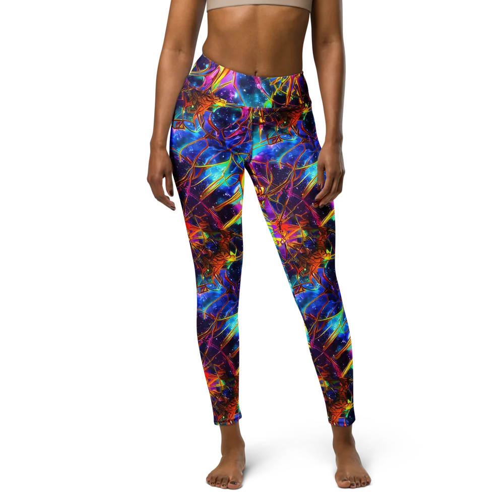 Starfire Circuit on Yoga Leggings — Front