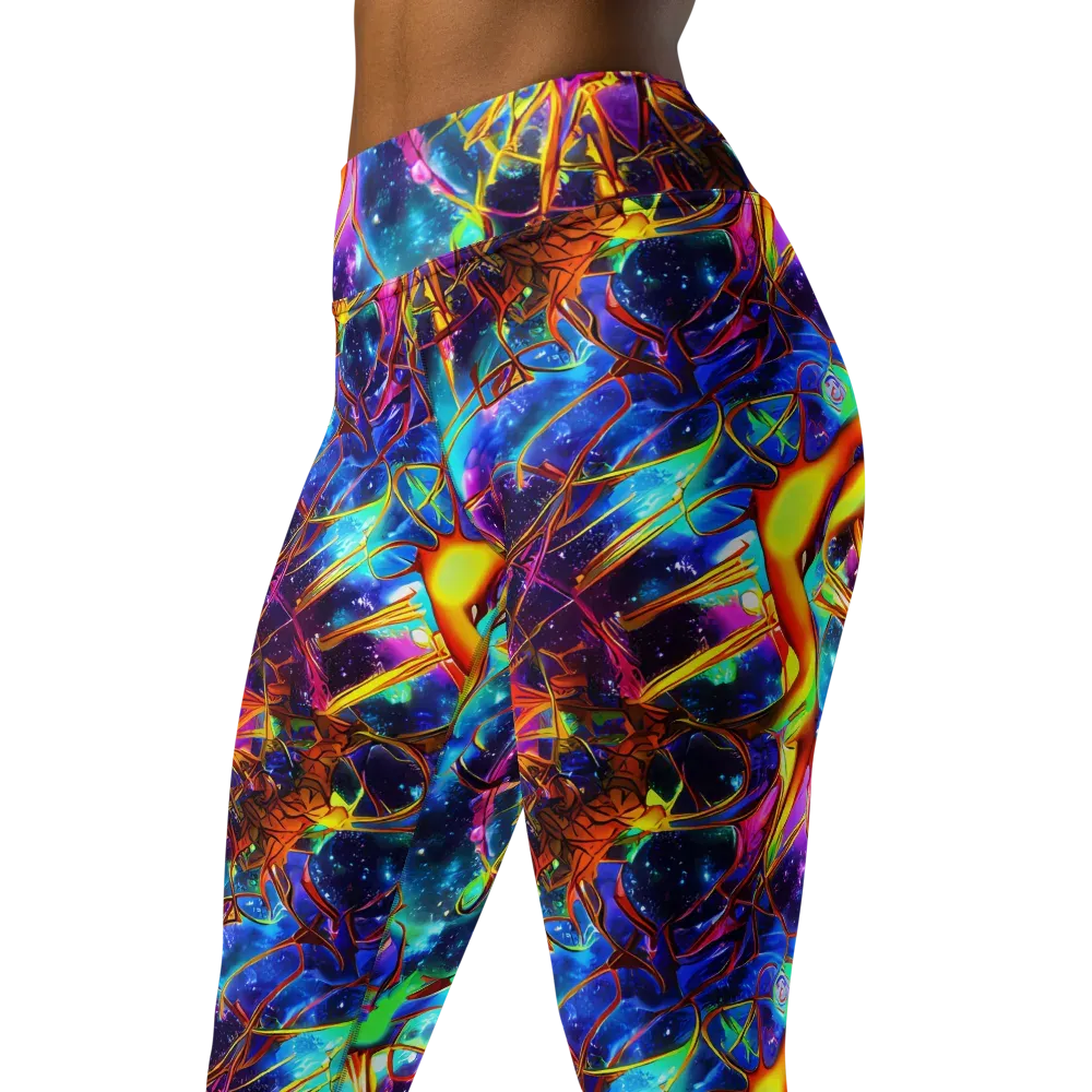 Starfire Circuit on Yoga Leggings — Left Front