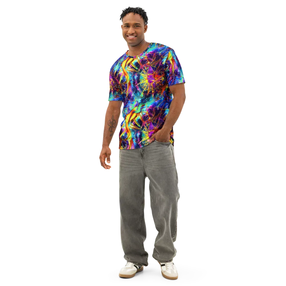 Starfire Circuit on Men's Cotton Crew Neck T-Shirt — Front