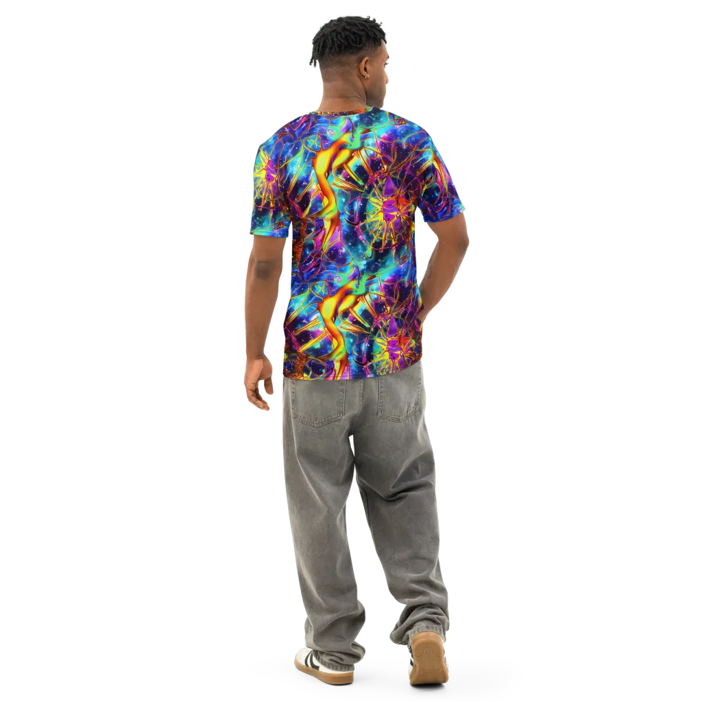 Starfire Circuit on Men's Cotton Crew Neck T-Shirt — Back