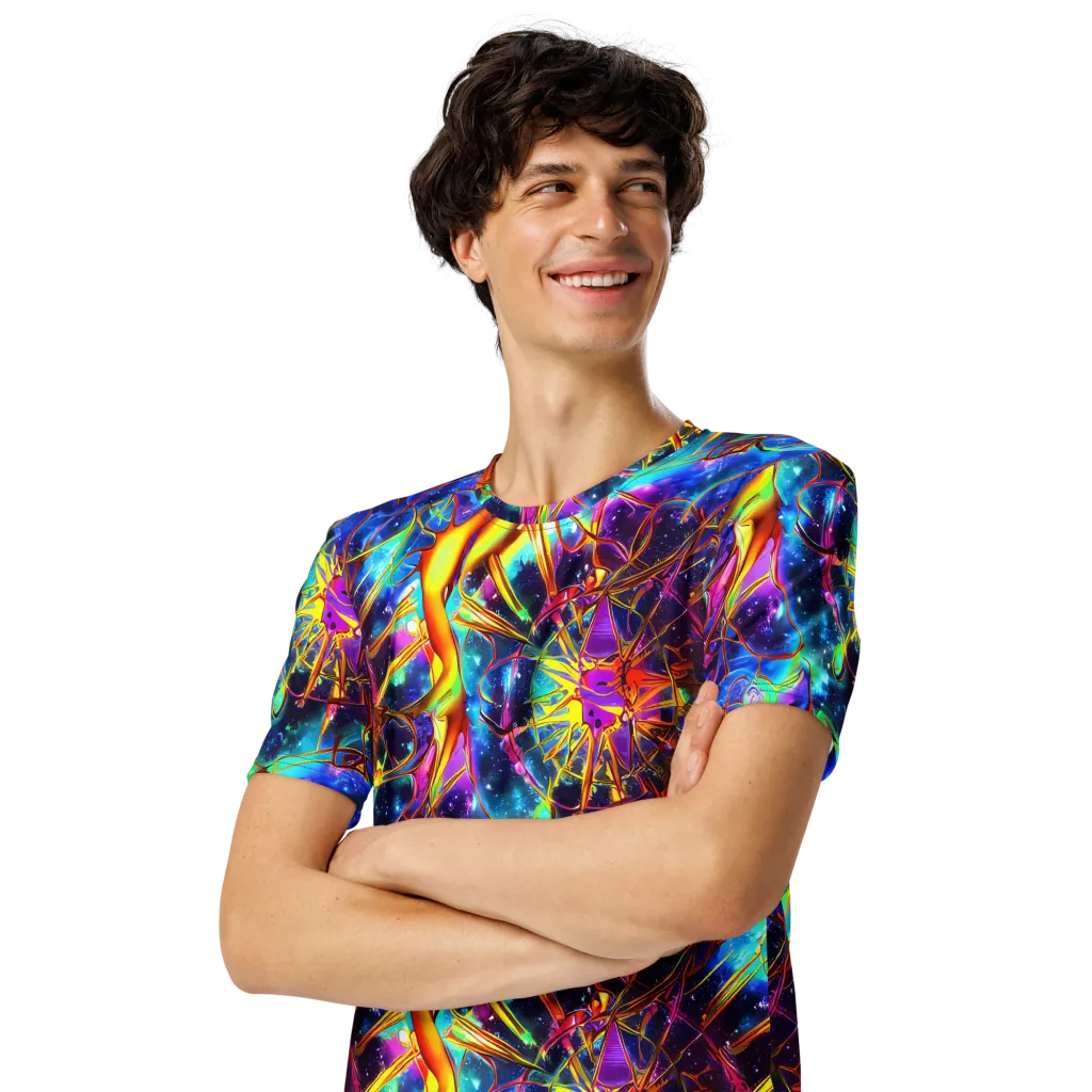 Starfire Circuit on Men's Crew Neck T-Shirt — Left Front