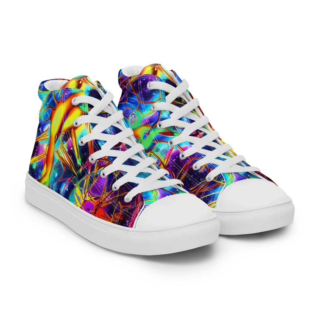 Starfire Circuit on Men's High Top Canvas Shoes — Right Front