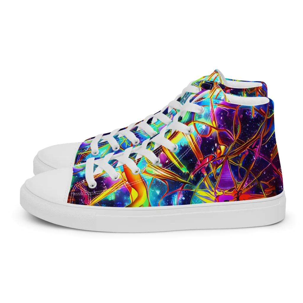 Starfire Circuit on Men's High Top Canvas Shoes — Left