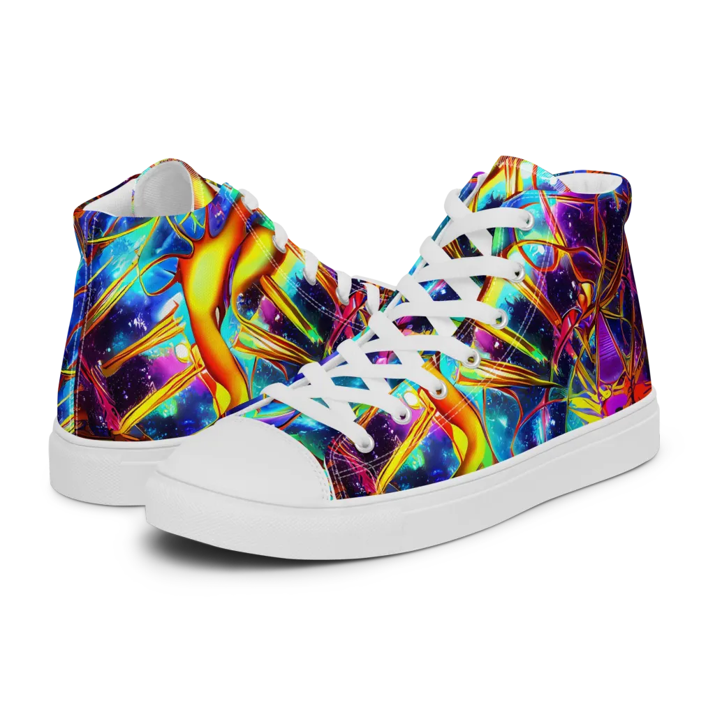 Starfire Circuit on Men's High Top Canvas Shoes — Left