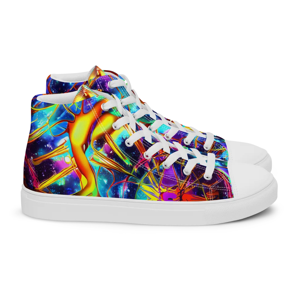 Starfire Circuit on Women's High Top Canvas Shoes — Right