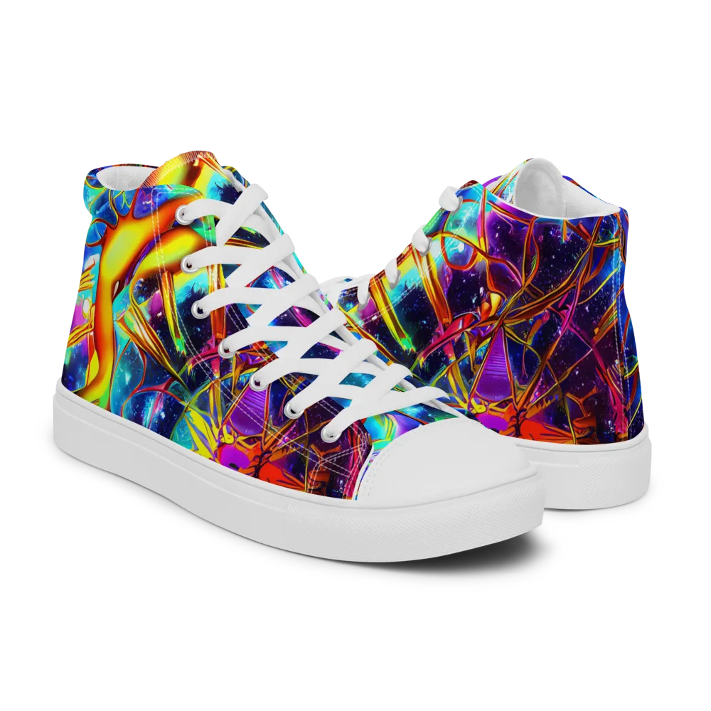 Starfire Circuit on Women's High Top Canvas Shoes — Right