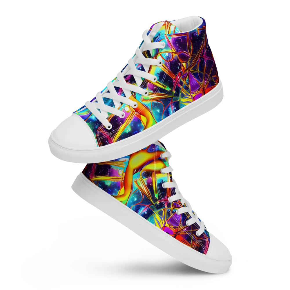Starfire Circuit on Women's High Top Canvas Shoes — Front