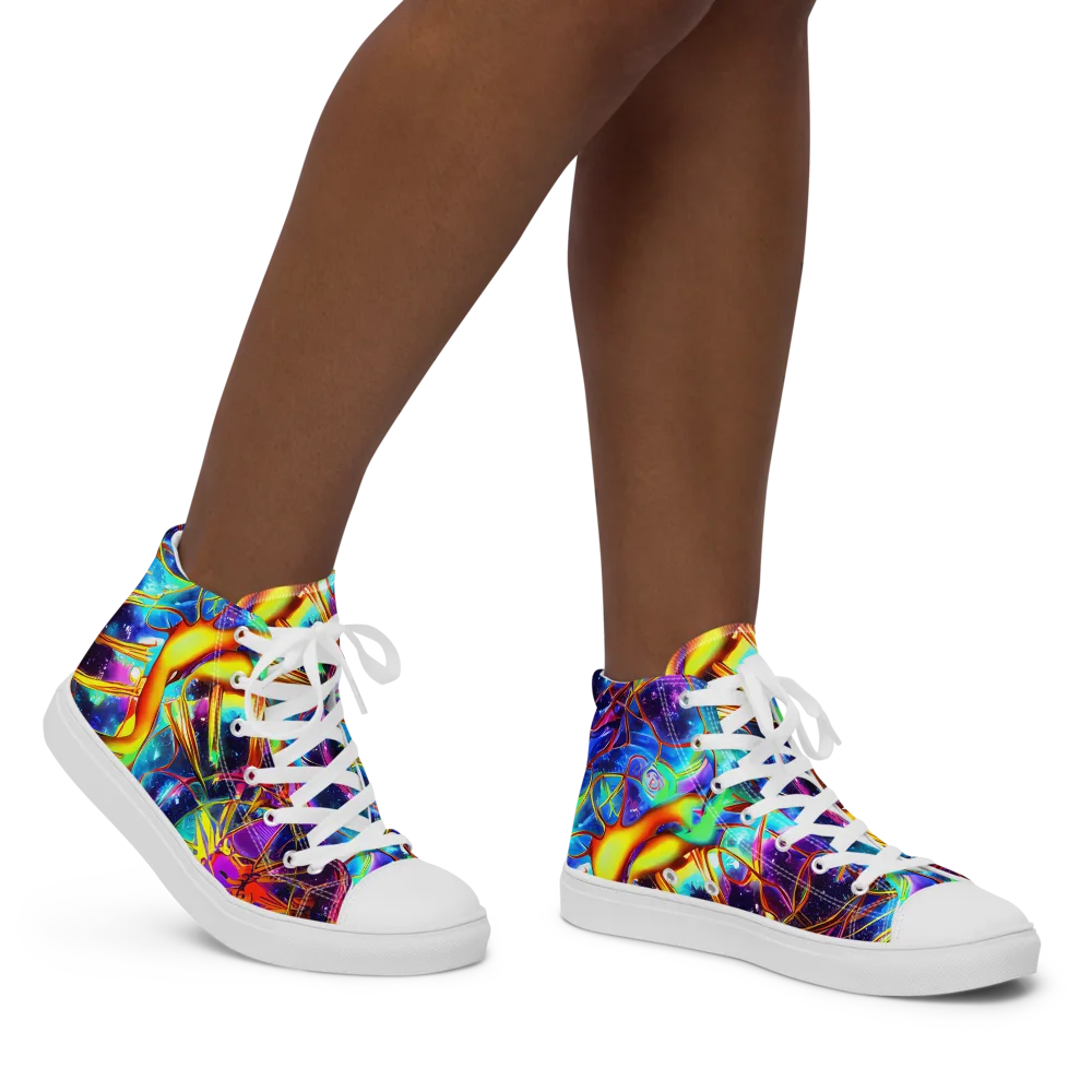 Starfire Circuit on Women's High Top Canvas Shoes — Right