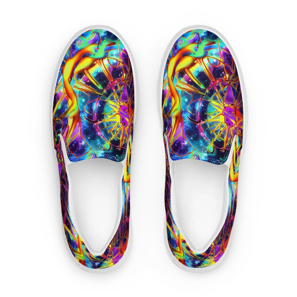Starfire Circuit on Men's Slip-On Canvas Shoes — Front