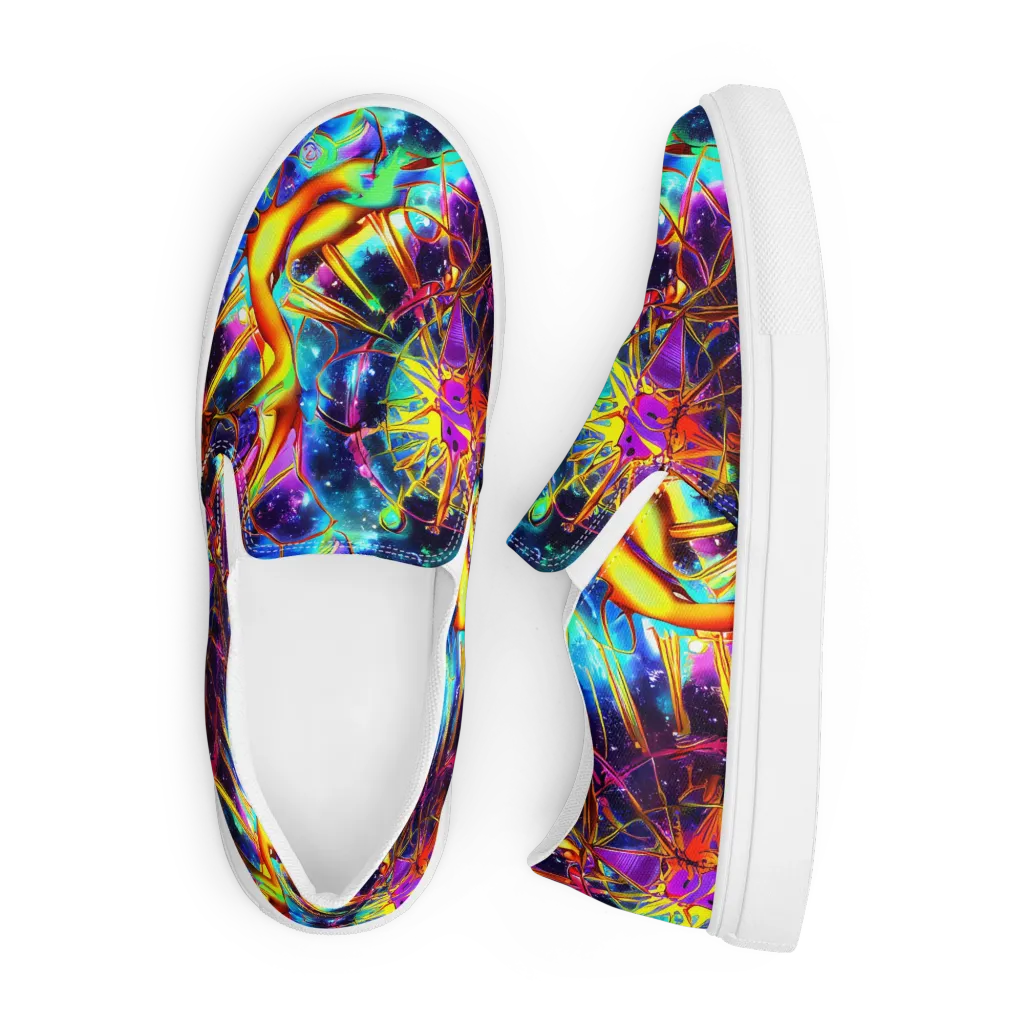 Starfire Circuit on Men's Slip-On Canvas Shoes — Front