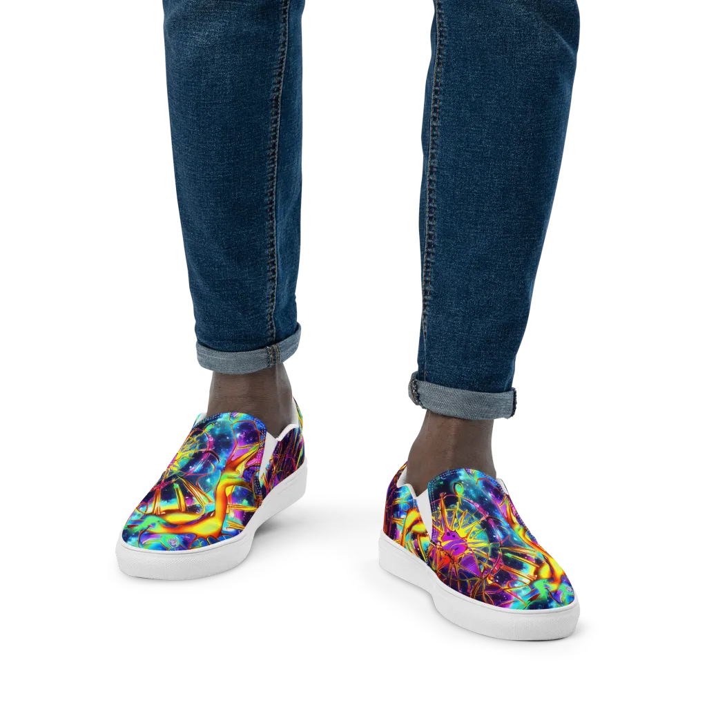 Starfire Circuit on Men's Slip-On Canvas Shoes — Front