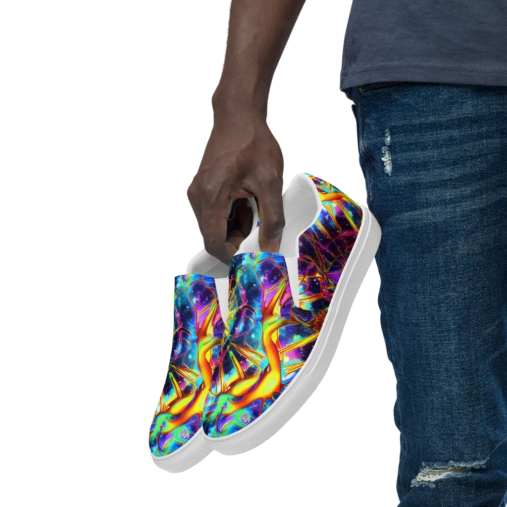 Starfire Circuit on Men's Slip-On Canvas Shoes — Left Front