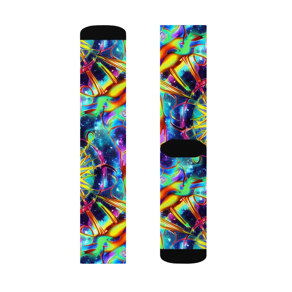 Starfire Circuit on Socks — Left Sock