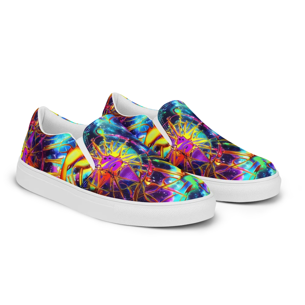 Starfire Circuit on Women's Slip-On Canvas Shoes — Right Front