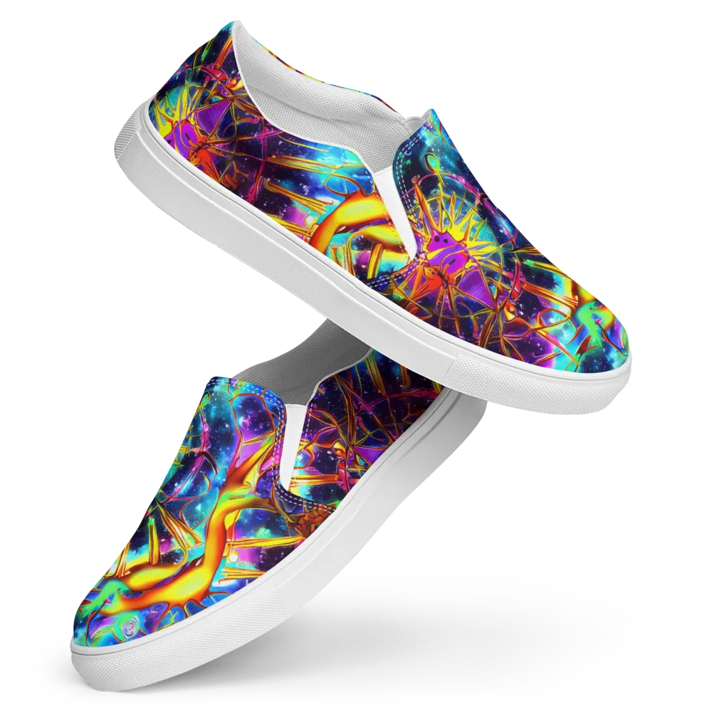 Starfire Circuit on Women's Slip-On Canvas Shoes — Front