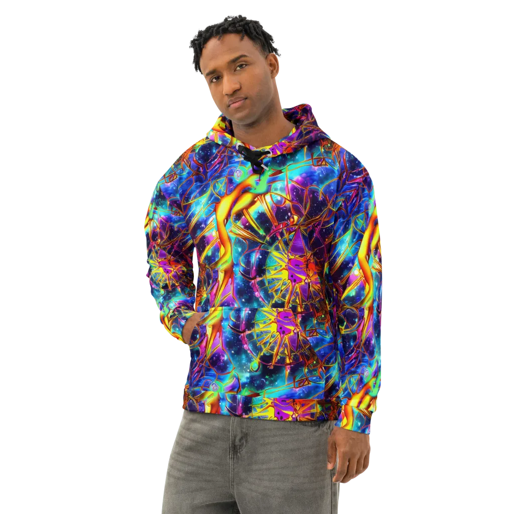 Starfire Circuit on Cotton Hoodie — Left Front