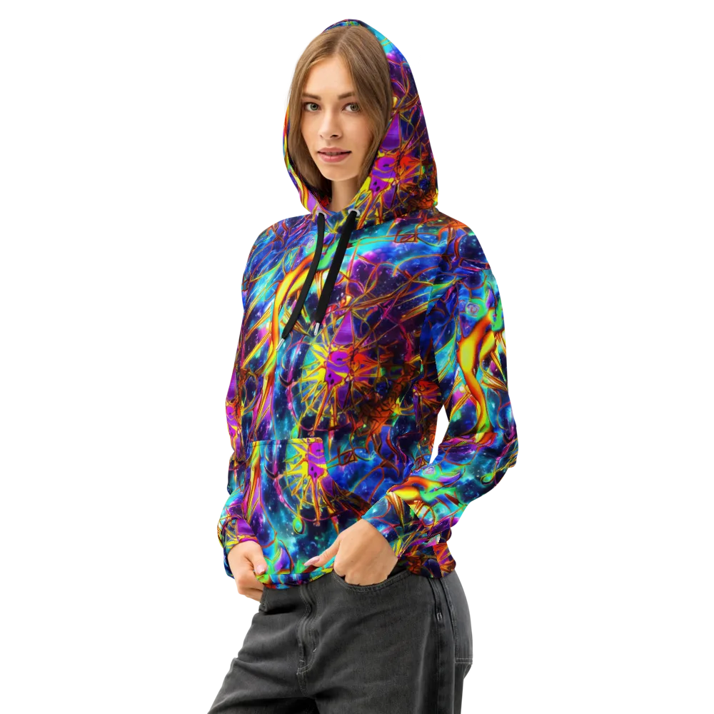 Starfire Circuit on Cotton Hoodie — Left Front