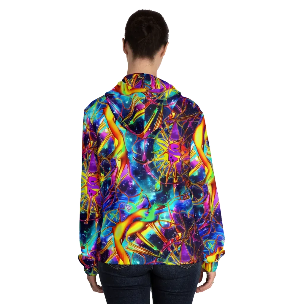 Starfire Circuit on Women's Full-Zip Hoodie — Back On Person