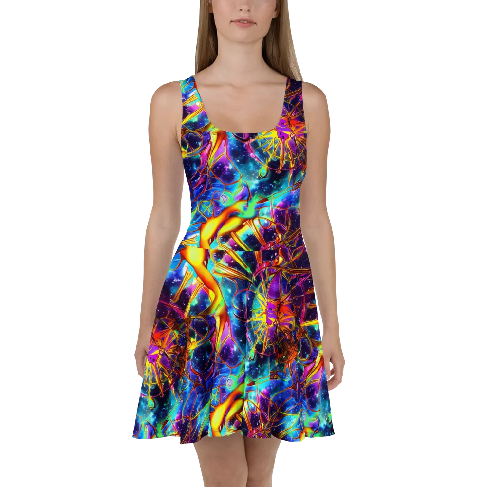 Starfire Circuit on Skater Dress — Front