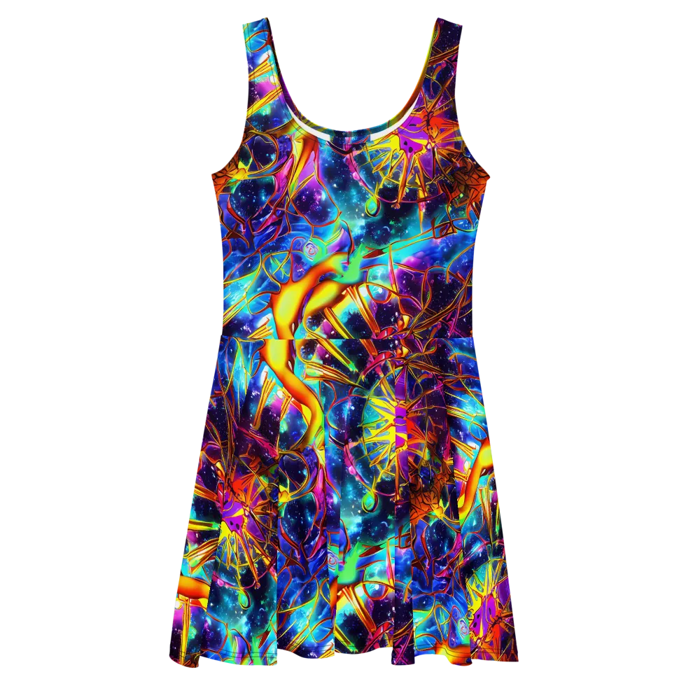 Starfire Circuit on Skater Dress — Front