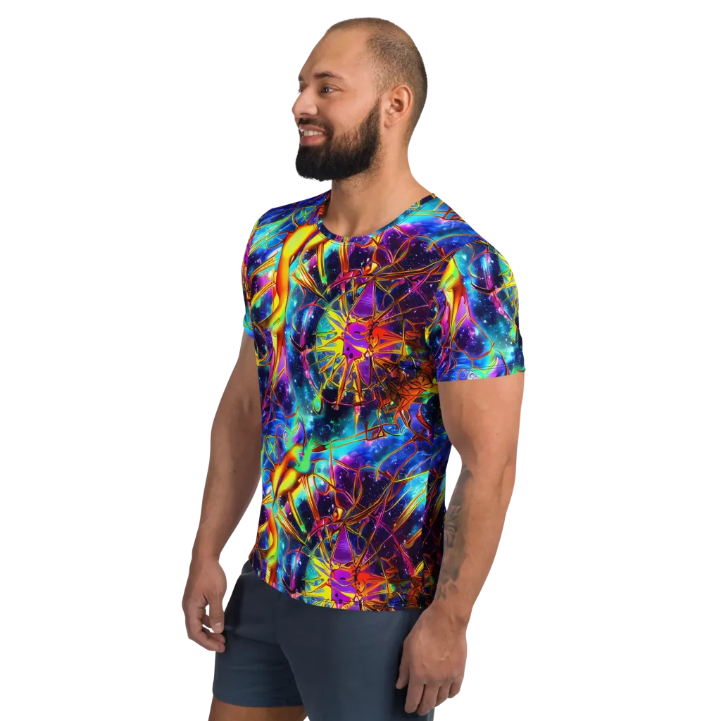 Starfire Circuit on Men's Athletic T-Shirt — Left