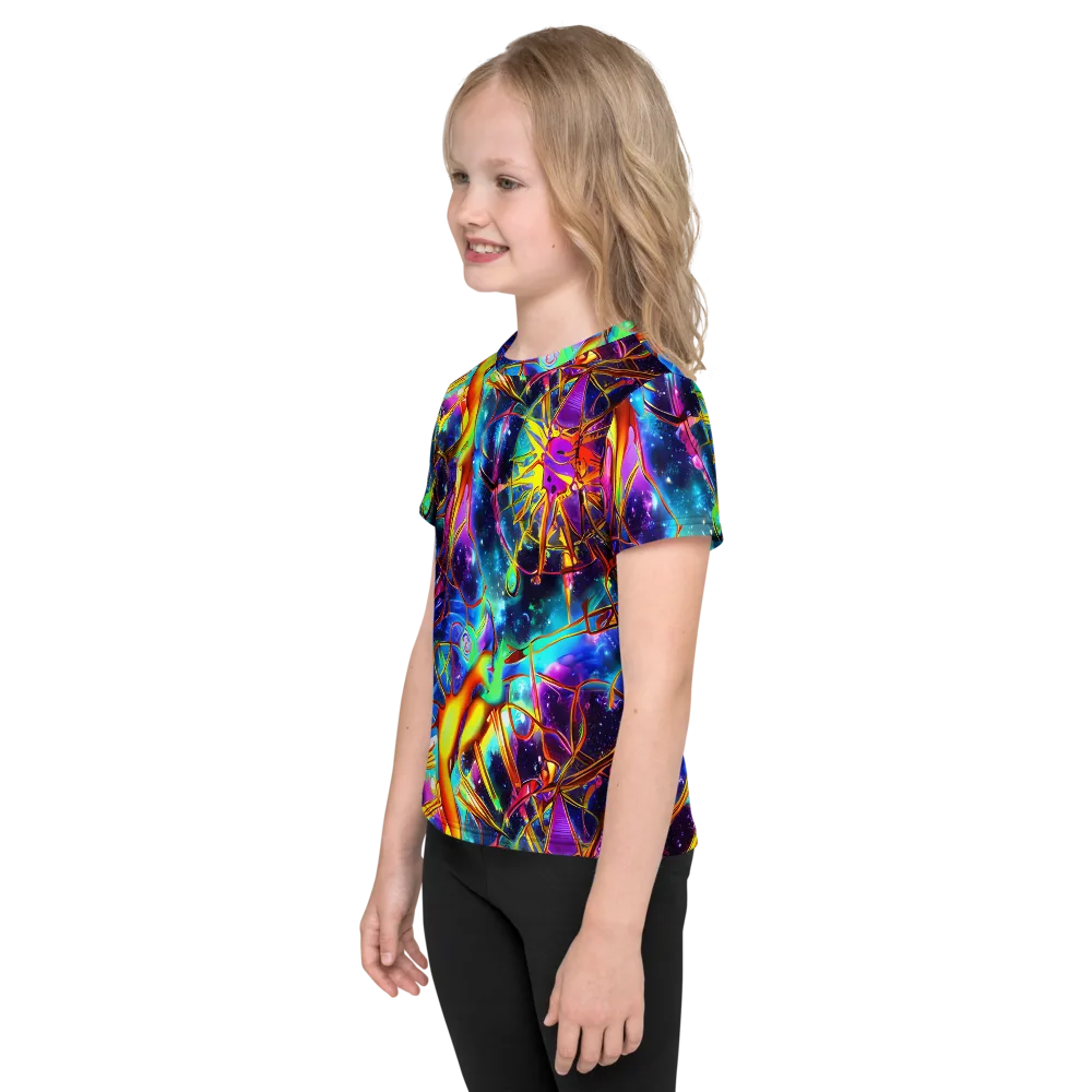 Starfire Circuit on Kids Crew Neck T-Shirt — Left