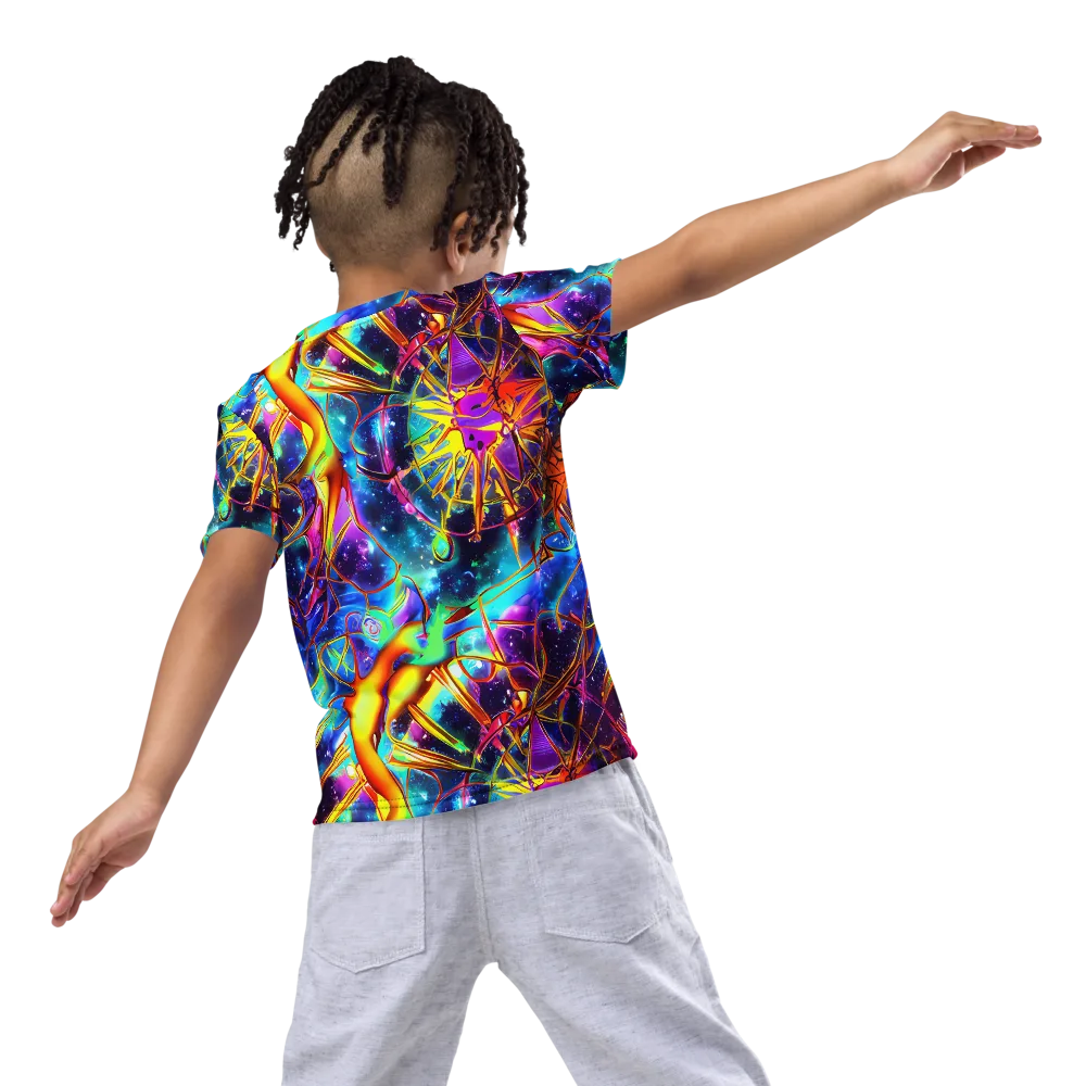 Starfire Circuit on Kids Crew Neck T-Shirt — Back