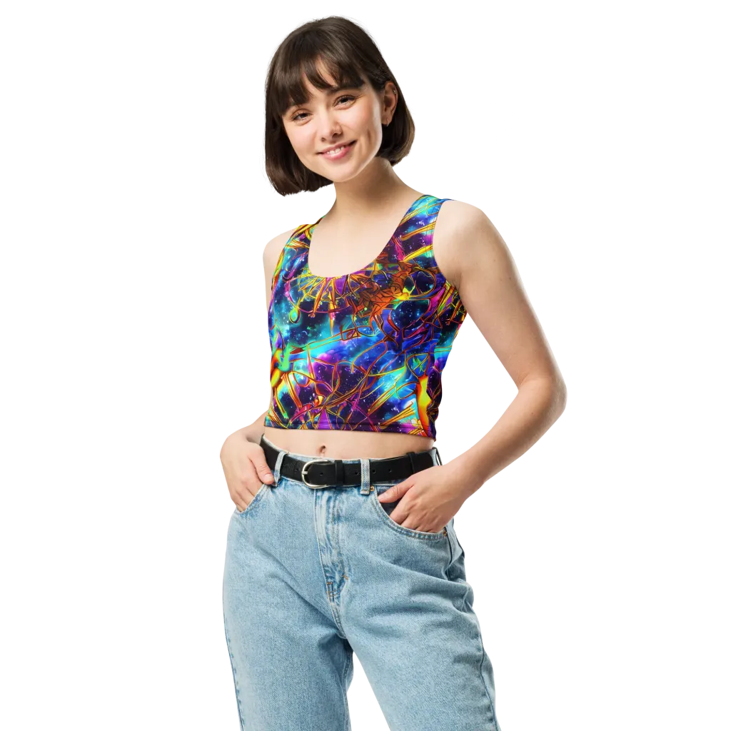 Starfire Circuit on Crop Top — Front