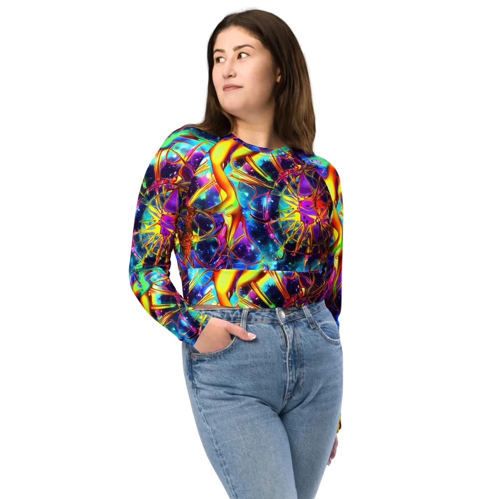 Starfire Circuit on Long Sleeve Crop Top — Front